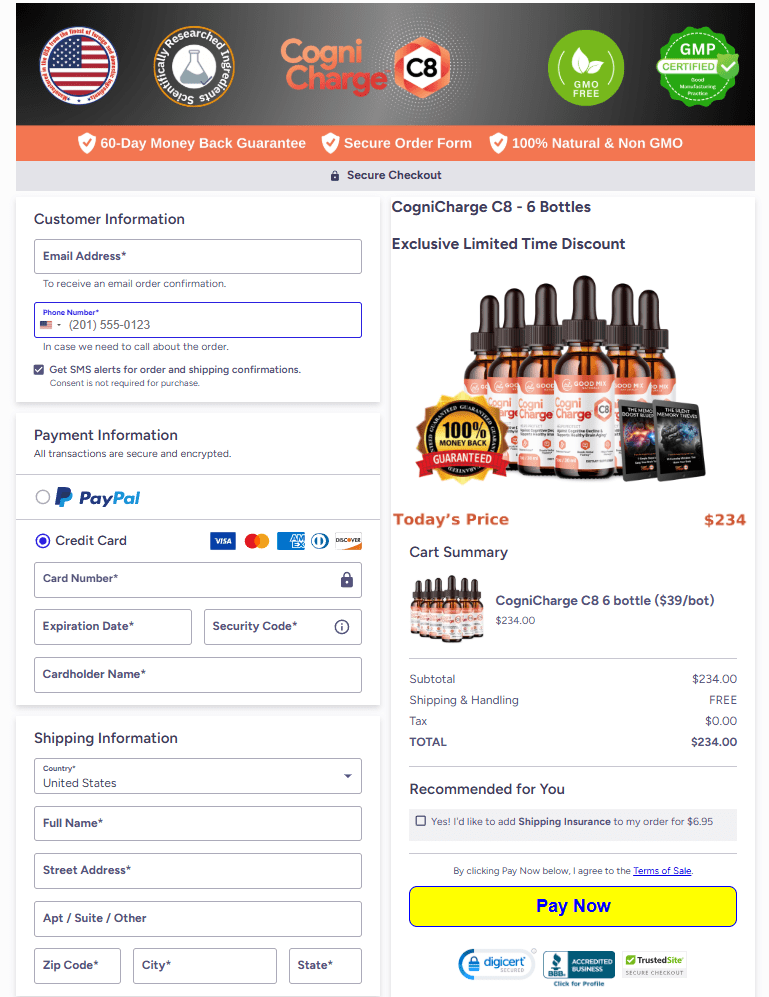 CogniCharge C8 order